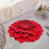 3D Realistic Flower Pattern Absorbent Mat Non-Slip Floral Rug Plush Velvet Floor Mat for Bedroom Kitchen Bathroom Sofa Coffee Table