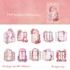 Journamm 10pcs/pack Flowers Window Stickers Laser Silver Decor Junk Journal DIY Srapbooking Aesthetics Stationery PET Stickers
