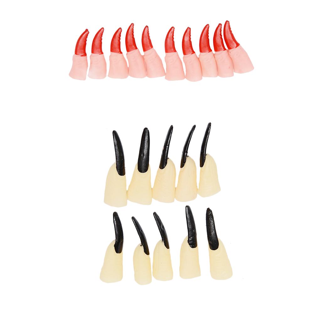 10pcs Halloween Zombie Fingertips Nail Prop Witch Decoration Party Nail Ornament