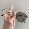 Anti-blue Light Color-changing Myopia Glasses Slim Frame Female Student Glasses 6021