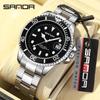 Sanda 7036 Men's Green Water Ghost Automatic Waterproof Steel Wristwatch