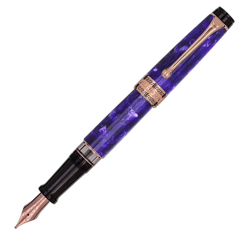 AURORA Optima Viola Fountain Fine Officially Imported 996-PVLF Pen, Nib,