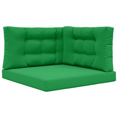 Outdoor Sofa Cushions 3 Pcs Green Polyester