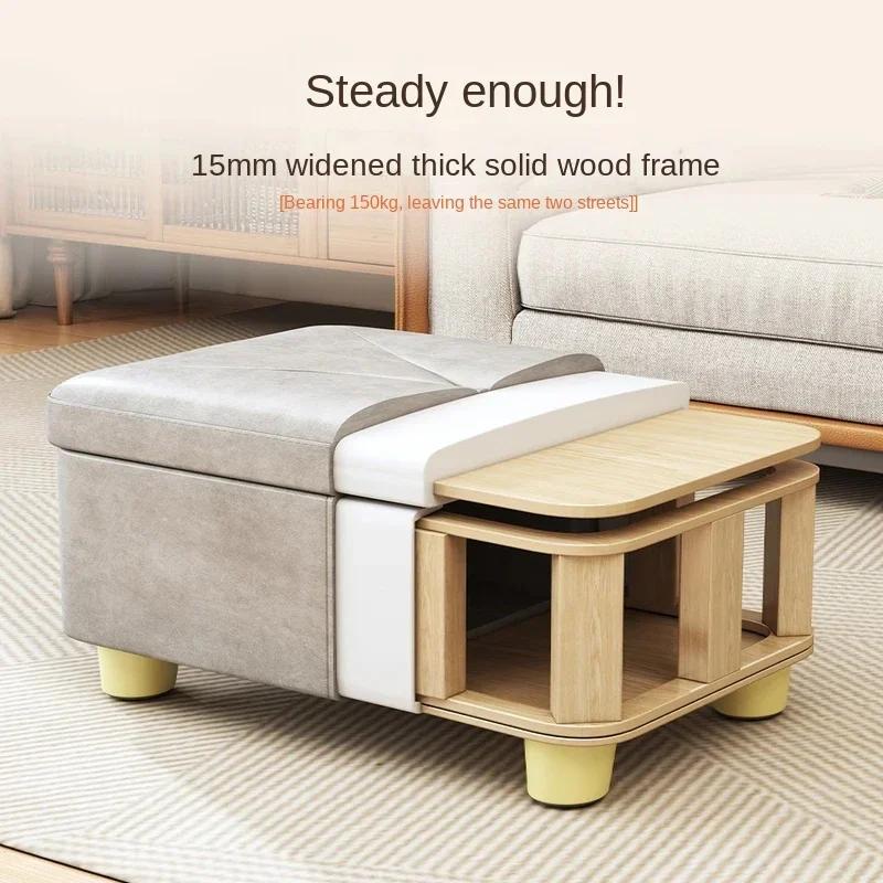 Creative Jelly Bean Stool Household Leather Ottoman Living Room Sofa Pedal Modern Doorway Shoe Stool Stylish Footrest