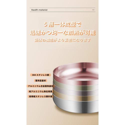 Shaneer Stainless Steel Flat-Bottom Nonstick Frying Pan [20-32cm] Made with Food-Grade Safe Materials, Free of Harmful Substances, Multi-Layer Constru