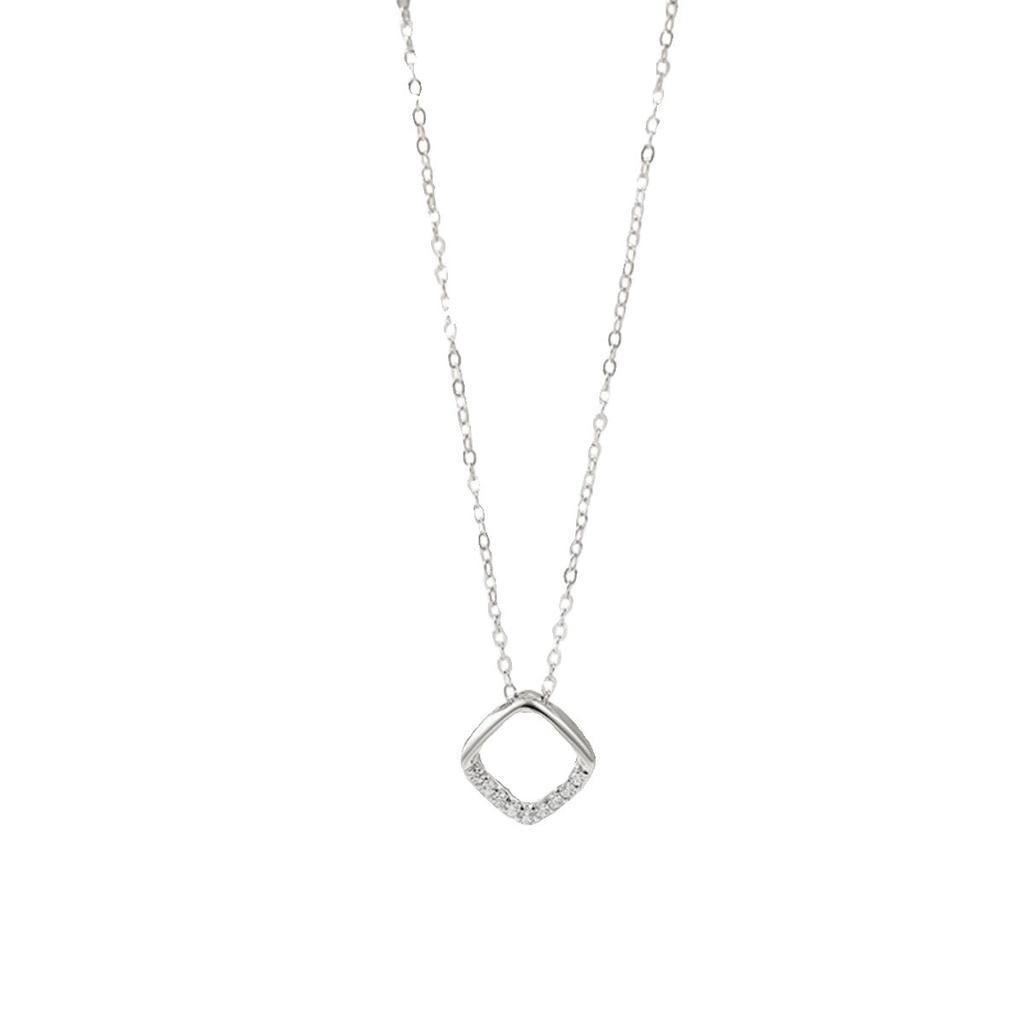 Necklace Female Geometric Square Necklace Ins Simple and Sweet Design Niche Temperament Female Collarbone Chain