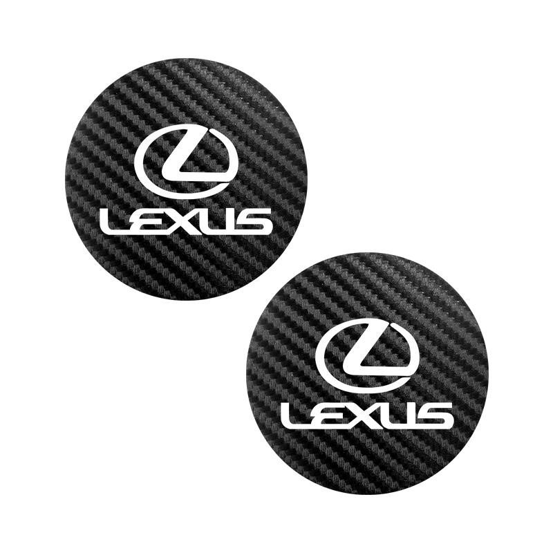 

2Pcs Leather Coaster Anti-noise Water Cup Pad Cushion For Lexus LS LC RZ IS350 ES300 GS350 CT200h GX460 LX570 RX500h NX300 UX260