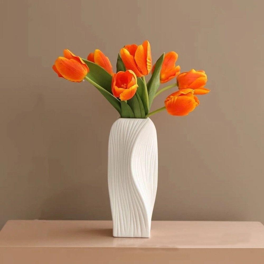 Home Decor Flower Vase Wave Pattern Irregular Vases Pots Hydroponic Bottle  Office Decoration