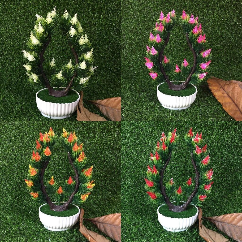 Forty Simulation Heartshaped One Pinecones Artificial Flower Plants Potted