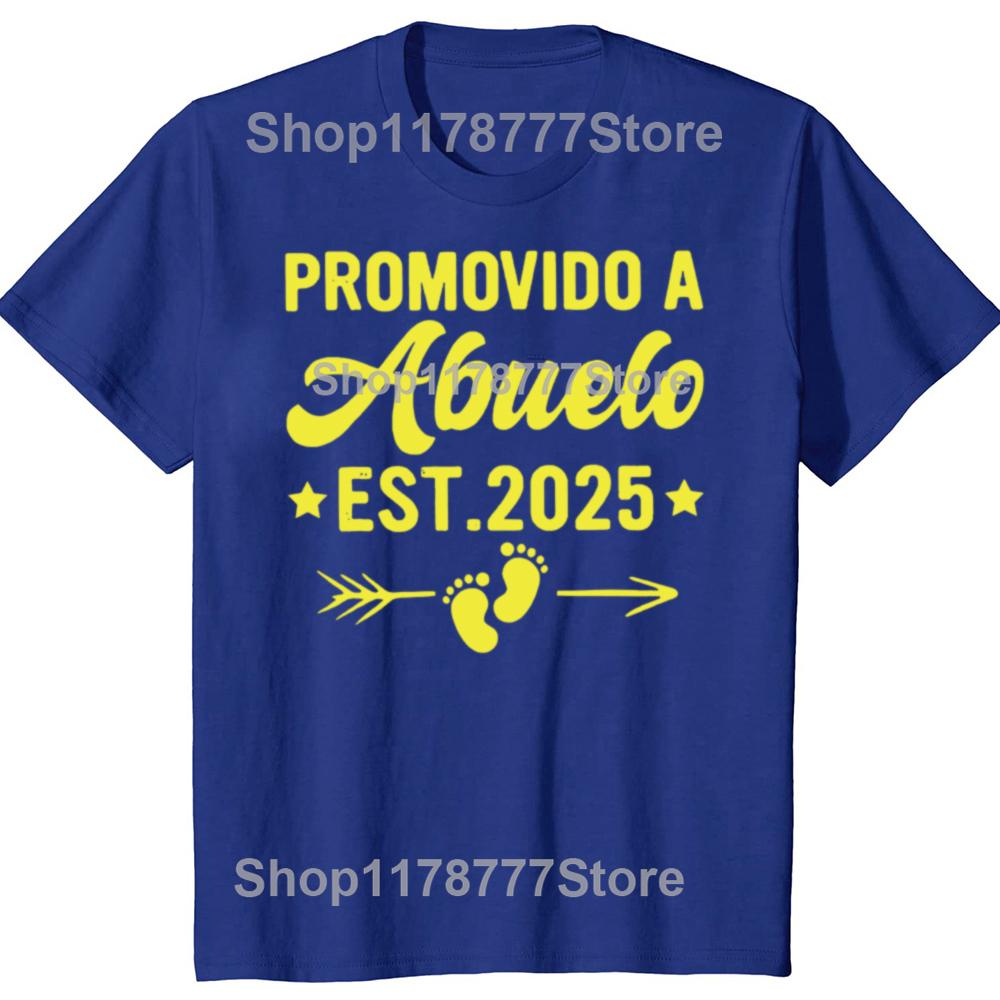 Promoted To Grandfather Spanish Grandpa T Shirts Cotton Birthday Gifts Mens Clothing Fashion Casual Loose Oversized T Shirt
