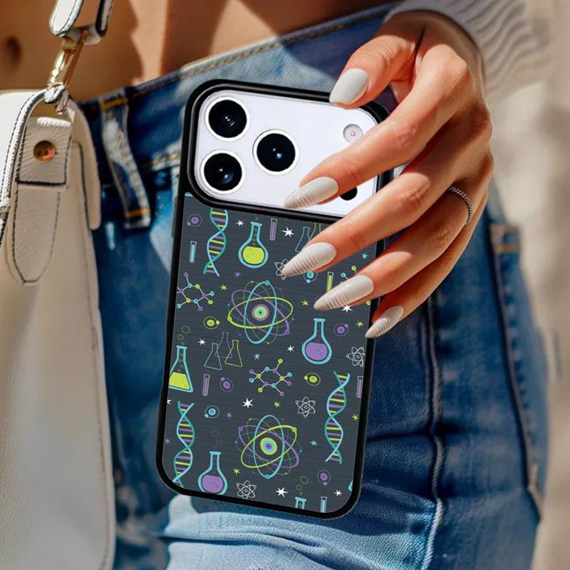 Retro DNA Science Illustration soft Phone Case For iPhone 17 Air 14 15 13 12 Max Cover For Apple 16e 11 Pro Max Plus Coque