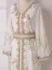 Women's Dubai Evening Long Dress with Hot Stamping - European & American Fashion Muslim Travel Wear