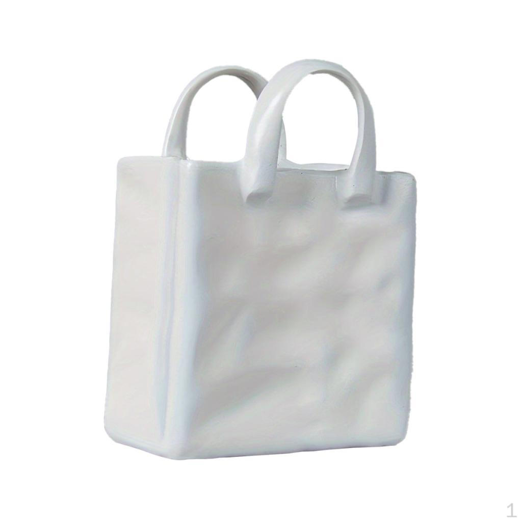 

Cute Handbag Vase Centerpeice Elegant Gift Nordic Ornament Bookshelf Decorative for Kitchen Hotel 7.7cmx11.2cm