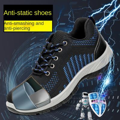 Buty robocze męskie z funkcją ochrony przed uderzeniami, przekłuciem i antystatyczną, wygodne i bezpieczne buty robocze