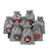 24 DIY CHRISTMAS ADVENT CALENDAR CLOTH BAG SET: Include 24 pieces advent calenda