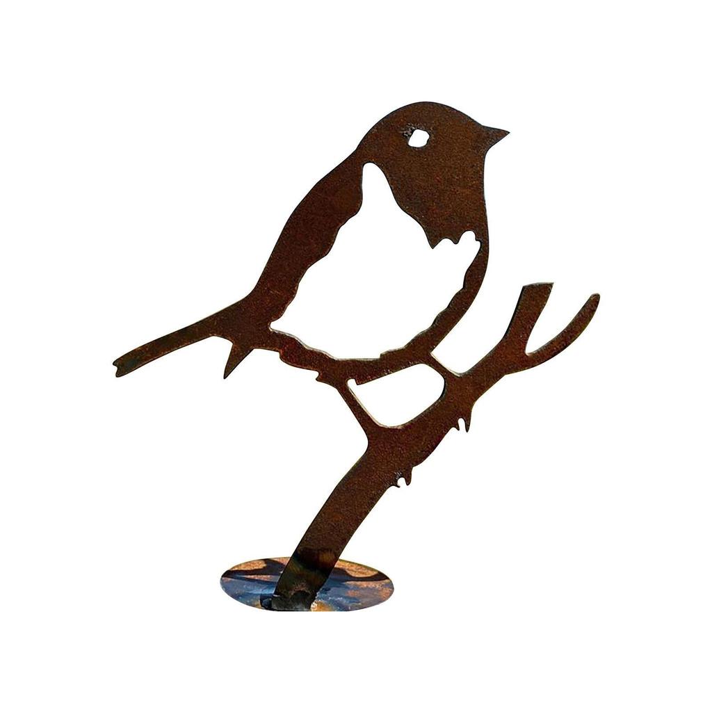 2 Stück Vogelförmige Kunst-Silhouette-Dekoration, Metall-Silhouette-Kunst, Hofdekoration