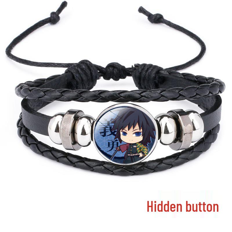 Demon Slayer Zeitjuwel Rindsleder Verstellbares Armband