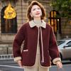 2025 New Cozy Lambswool Coat for Middle-aged & Senior Women - Thickened Velvet Winter Top