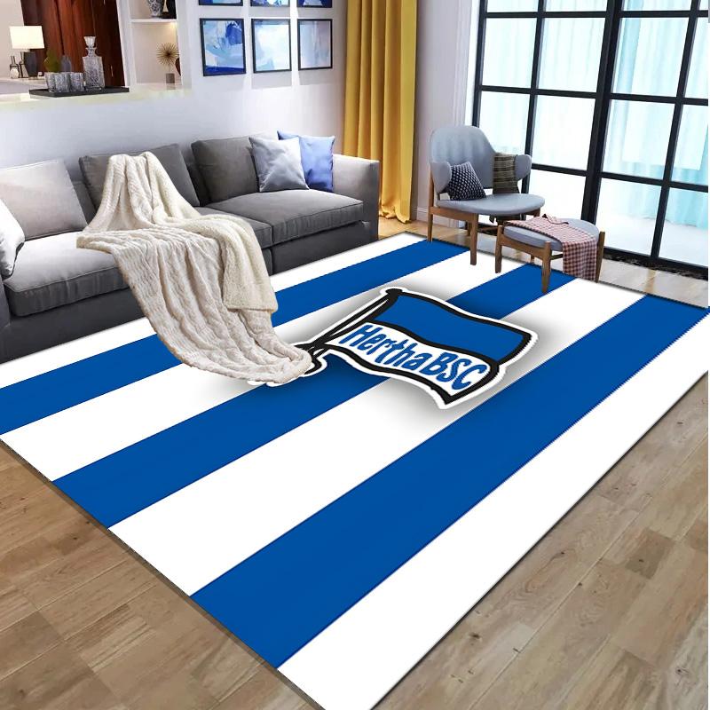 Hertha BSC Pattern Rug, Indoor/Outdoor Mat, for Picnic, Gameroom, Bedroom, Office, Living Room, Home Decor Carpet, Birthday Gift