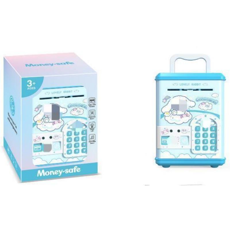 Pusculițe inteligente de desene animate - ID prin amprentă / Recunoaștere facială / Glisare card - Economii distractive și sigure pentru toate vârstele