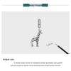 S925 Silver Ziyun Oil-Dripped Spotted Giraffe Pendant: Handmade Cute Animal Bracelet Bead