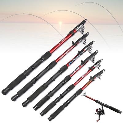Outdoor Fiberglass Sea Rod Telescopic Fishing Rod Pole Fishing Tackle Tools 1.5-3.0m