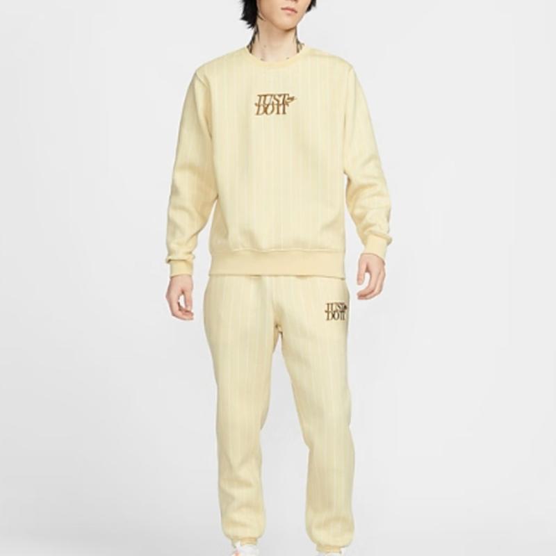 New Nike ClubJDI Sweatshirt Men's Yellow HJ2158-234