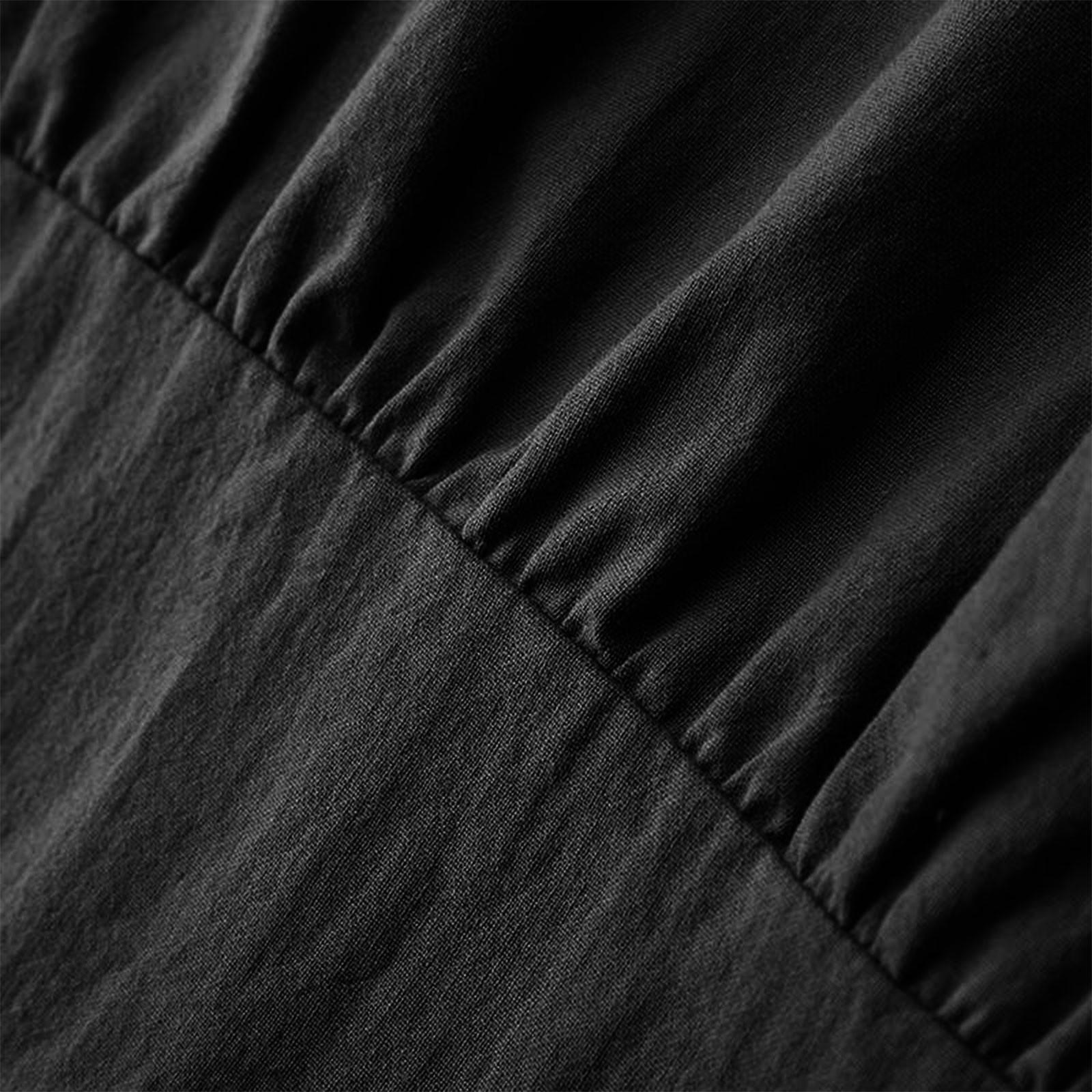 Женское однотонное длинное платье-рубашка с воротником и пуговицами Falbala S винный — фото 5