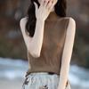 Damen Tank Top ärmellos MODERN NEW SAGA Sommer T-Shirt Stricktop Basic Weste Damen Rollkragen