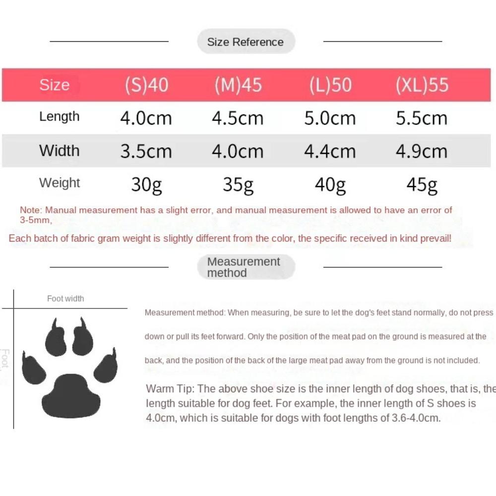 4pcs Anti-slip Pet Shoes Thickened Cats Puppy Socks New Snow Boots