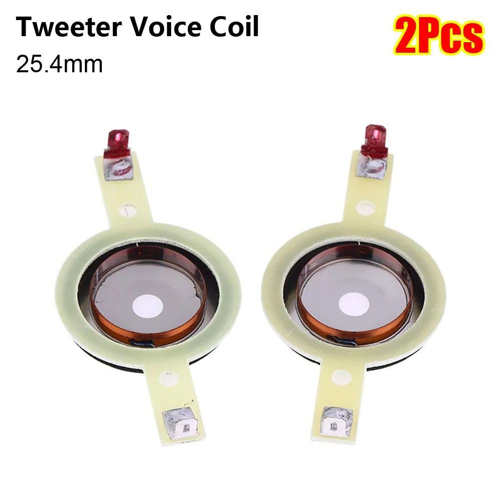 2Pcs Round Shape Speaker Treble Coil for Speaker Treble Horn Audio Equipment Maintenance Repair