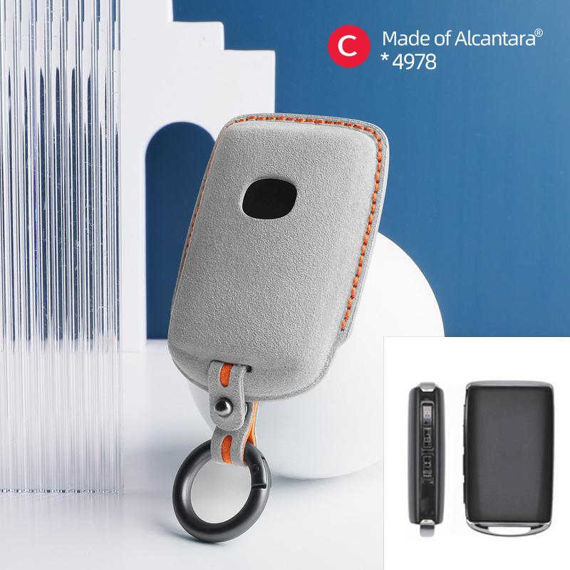 Interior Mouldings For Mazda 3 6 CX30 CX3 CX5 CX8 CX9 MX30 Car Key Case Remote Cover Shell Suede Alcantara Keychain Leather Prot