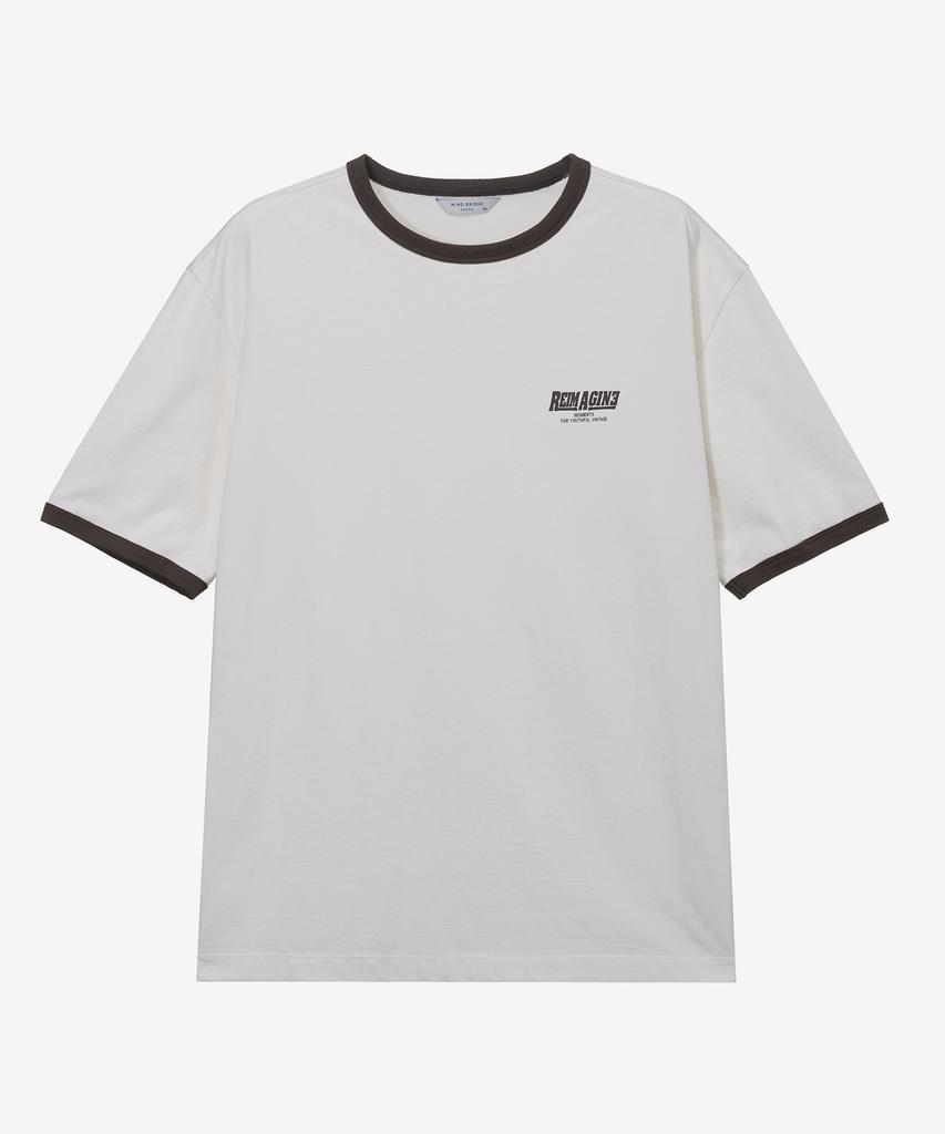 MINDBRIDGE [On] Graphic Oversized Ringer Short Sleeve T-Shirt - 2 Colors