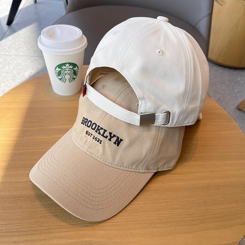 Loose Embroidered Baseball Cap Deepening and Widening Face Showing Small Sun Protection Hat for Women