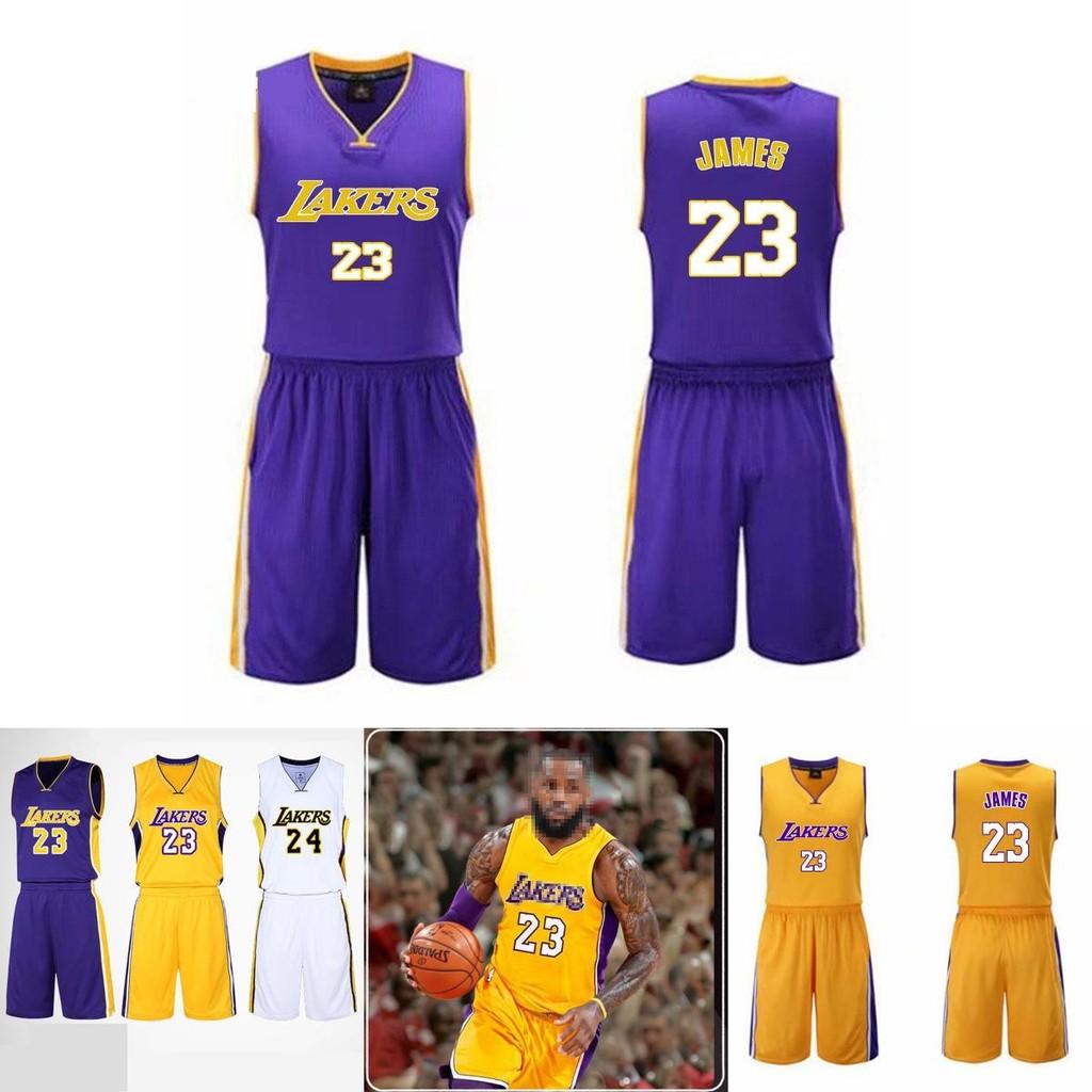 Los Angeles Lakers Lebron James Basketball Jersey Set With Polyester Fabric For Men And Sports Enthusiasts