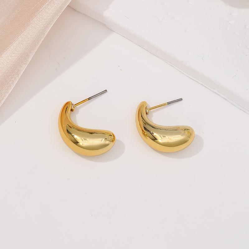 Fashion Geometric Stud Earrings Light Luxury Earrings Niche Design Gold Stud Earrings Premium Earrings