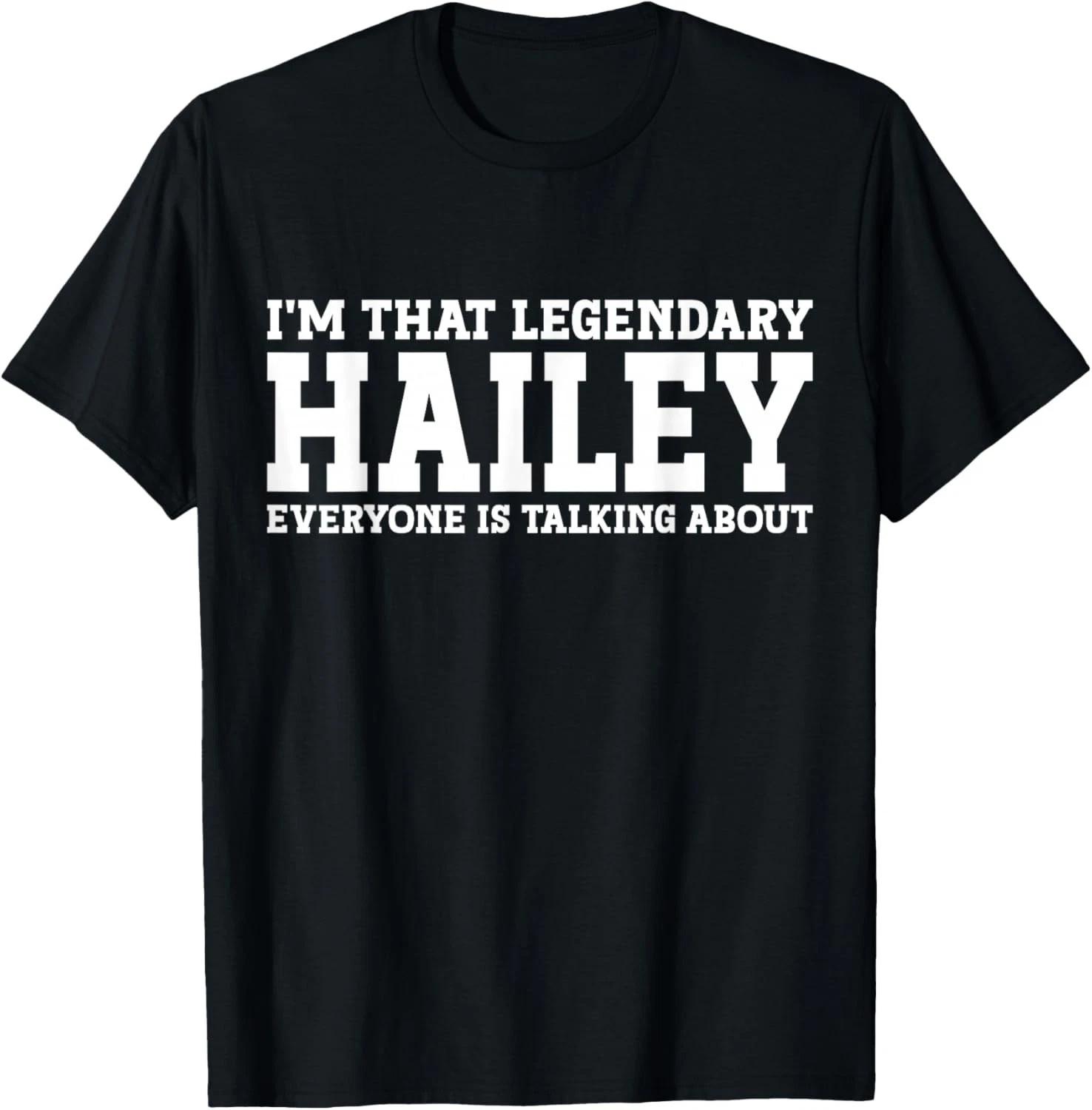 Hailey Surname Funny Team Family Last Name Hailey T-Shirt M