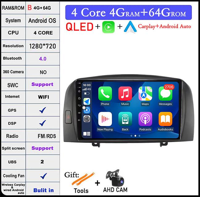 9'' Android 14 Car Radio For Hyundai Sonata NF 2004 - 2008 Multimedia Video Player Navigation Stereo GPS 4G Carplay Autoradio