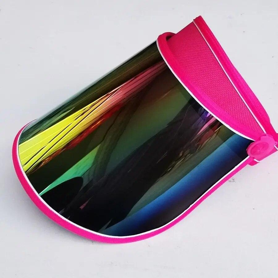 

Unisex Summer Hat, Sun Hat, Candy Color, Baseball Cap, PVC Plastic, MEN S Sunshade розовый