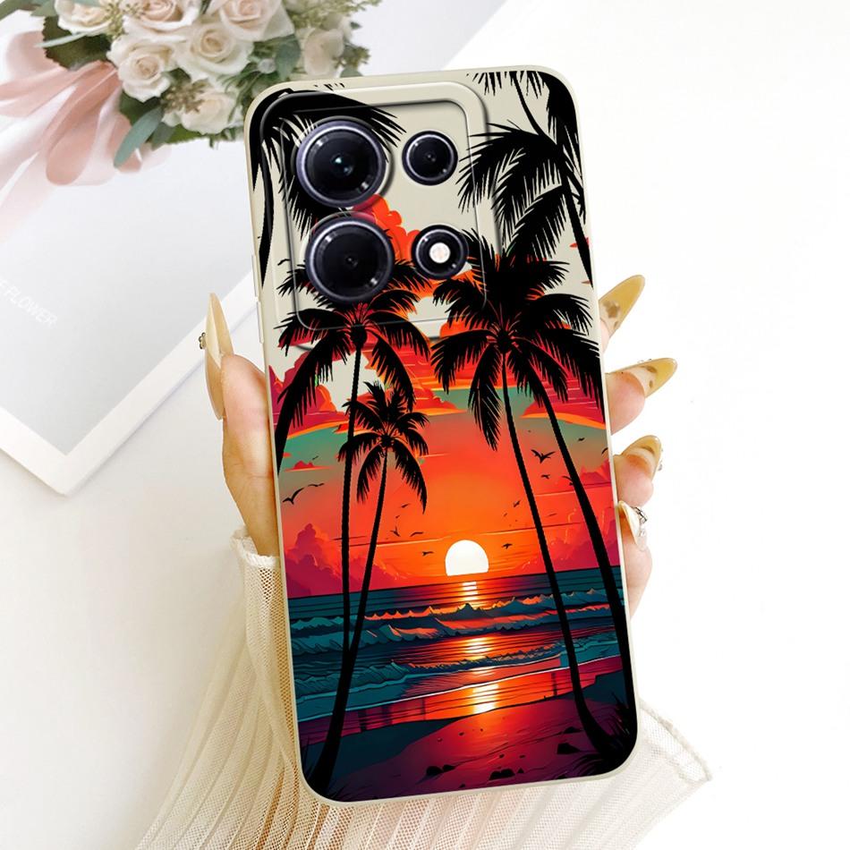 For Infinix Note 30 30Pro Fashion Dusk Beach Painting Phone Case For Infinix Note 30 Pro Note30 4G 5G Soft Silicone Bumpers