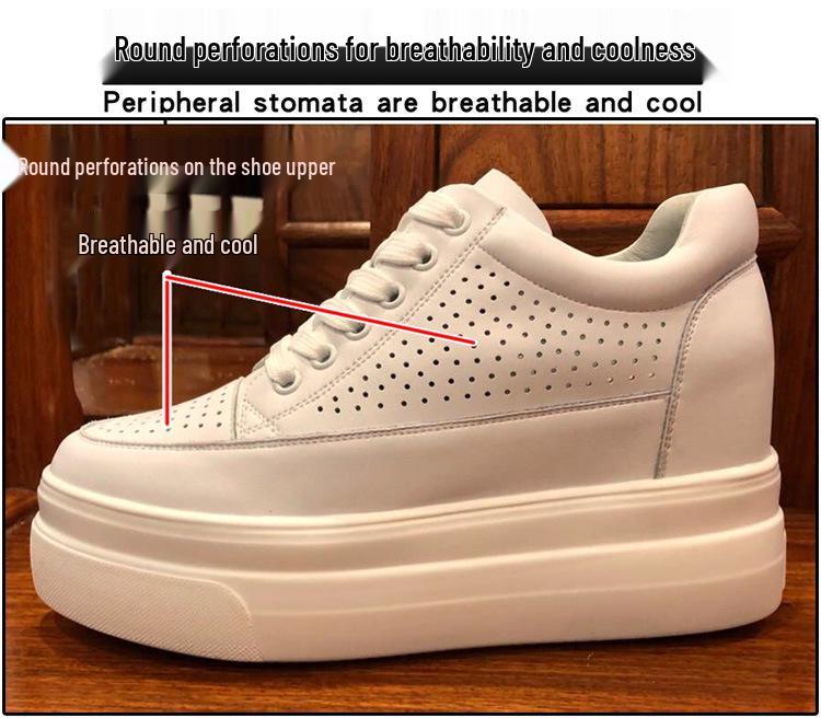 2026 Herbst Koreanischer Stil Dicke Sohle Höhensteigernd Damen Freizeitsportschuhe