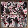 Hot Sale Halloween Decoration Horror Blood Handprint Glass Sticker Ghost Skull Static Sticker