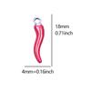 5pcs Red Chili Pendant Stainless Steel Charms For Jewelry Making Enamel Charm Hot Pepper DIY Supplies Dijes De Acero Inoxidable