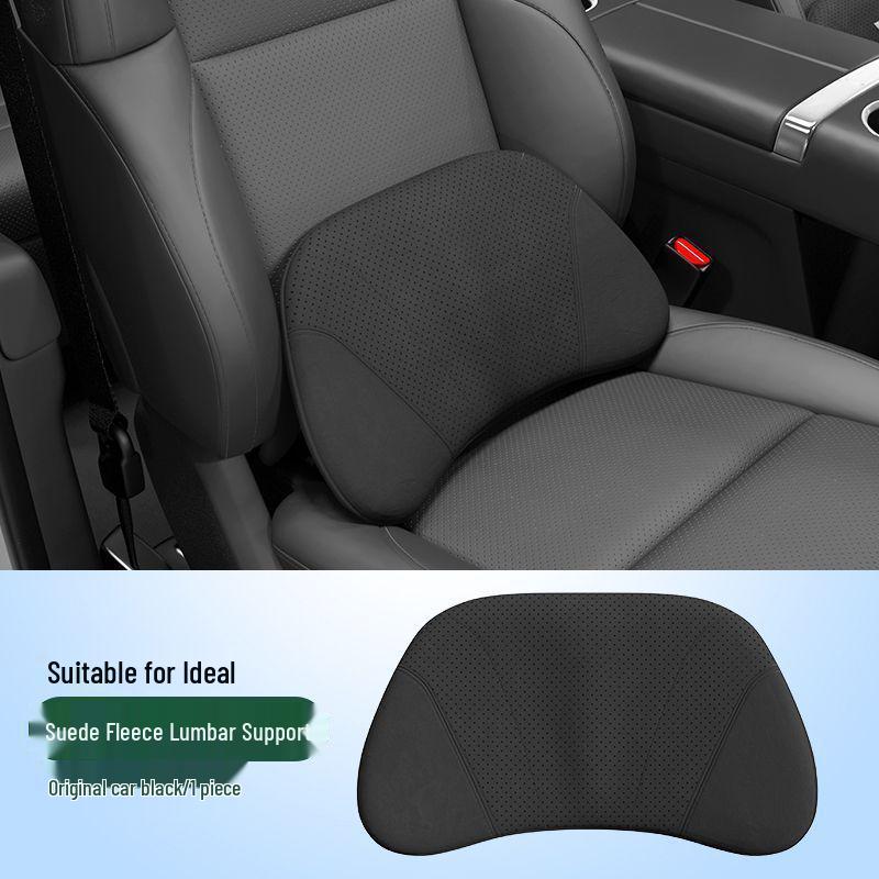 Ideal MEGA Headrest Neck & Lumbar Support Cushion – Suede Pillow for Car Interiors