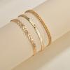 SUMENG 2024 New 3pcs/set Gold Color Simple Chain Anklets For Women Beach Foot Jewelry Leg  Ankle Bracelets Accessories