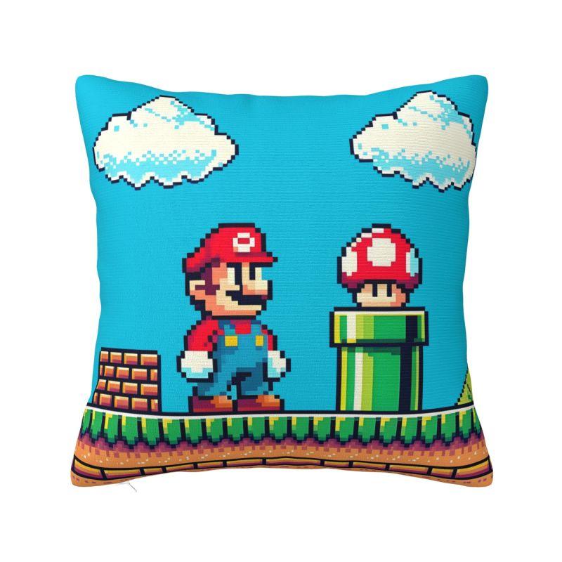 Custom Marioes Video Game Modern Pillow Cover Manga Chair Cushion