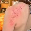 Dark Personality Tattoo Sticker Waterproof Female Long-Lasting Line Plain Flower Tattoo Sticker