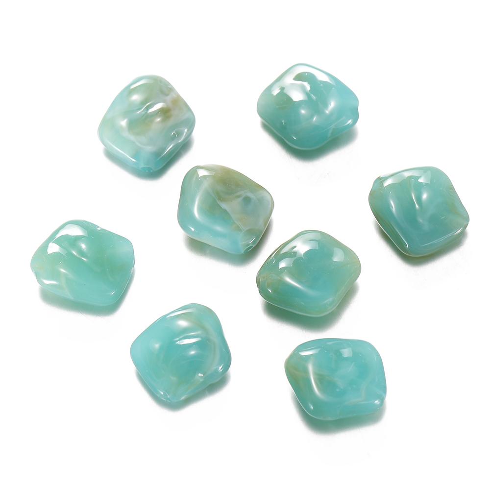 10pcs Irregular Flat Beads Acrylic Imitation Stone Loose Spacer Bead for DIY Bracelet Necklace Jewelry Making Accessories