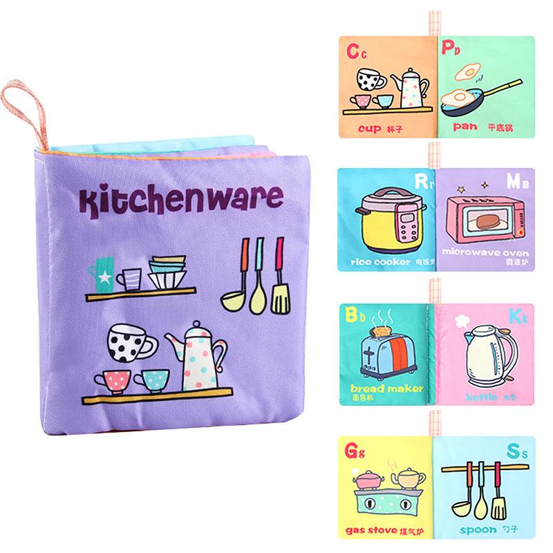 Baby Cloth Books Children'S Cognitive Cloth Books Marine Life Food Fruit Knowledge Christmas Halloween Gift