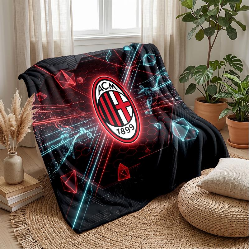 AC Milan Theme blanket Soft Flannel Blanket Plush Throw Blanket Cozy Sofa Bed Blanket for Home Decor